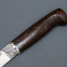 Нож ИП Семин Финский со следами ковки сталь 95х18 рукоять литье древесина венге