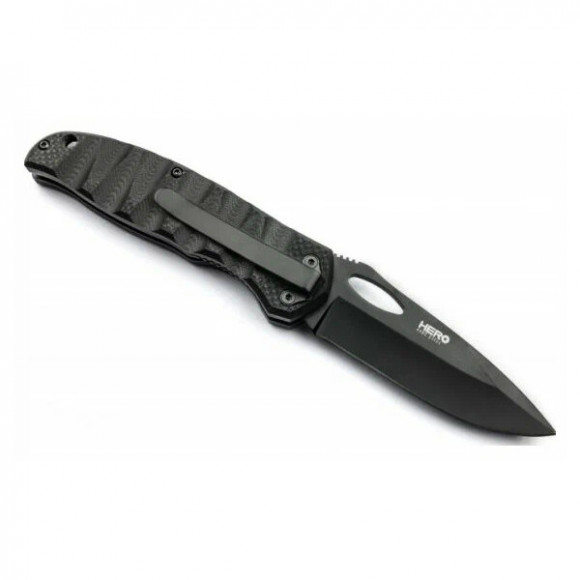 Нож складной Kizlyar Supreme Hero сталь 440С Black Titanium (Кизляр)