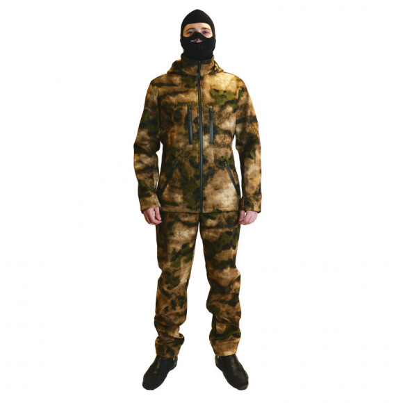 Костюм демисезонный Jager Кросс (Soft Shell на флисе / мох)