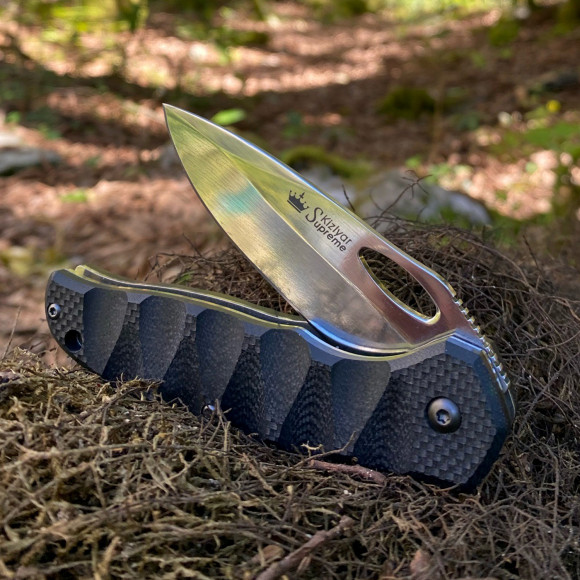 Нож складной Kizlyar Supreme Hero сталь 440С Satin (Кизляр) Нож складной Kizlyar Supreme Hero сталь 440С Satin (Кизляр)