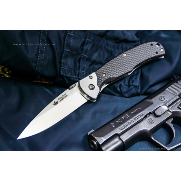 Нож складной Kizlyar Supreme Prime сталь D2 рукоять Карбон Нож складной Kizlyar Supreme Prime сталь D2 рукоять Карбон