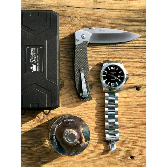 Нож складной Kizlyar Supreme Prime сталь D2 рукоять Карбон Нож складной Kizlyar Supreme Prime сталь D2 рукоять Карбон