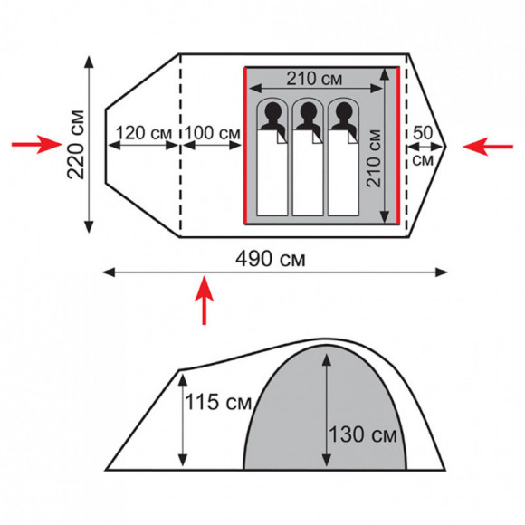 Палатка Tramp-Lite Twister 3 TLT-024.06 цвет зеленый Палатка Tramp-Lite Twister 3 TLT-024.06 цвет зеленый
