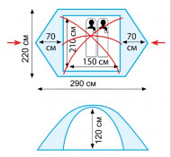 Комплект дуг дюрапол для палатки Nishe 2 TRAMP (TRA-086) Комплект дуг дюрапол для палатки Nishe 2 TRAMP (TRA-086)