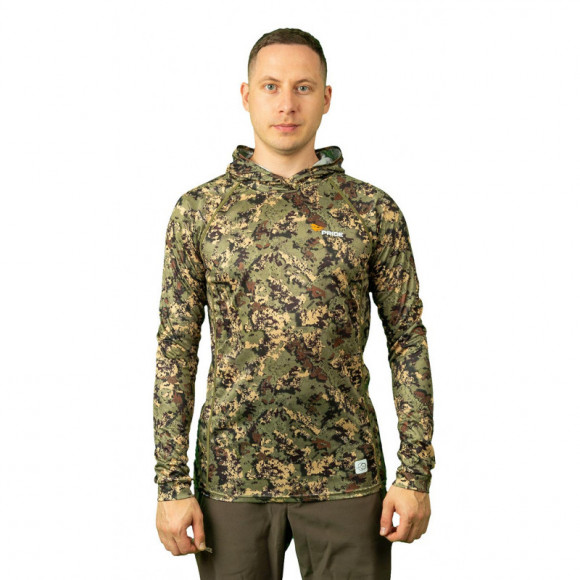 Лонгслив с капюшоном Novatex Pride Ocelot  цвет зеленый лес