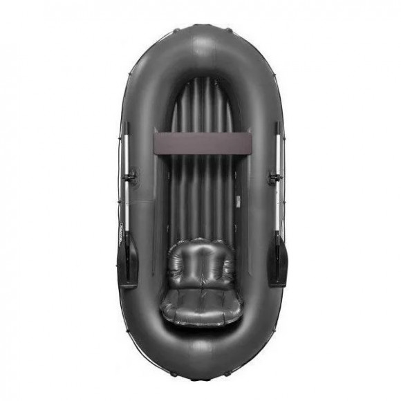 Лодка Кантегир-300 ПВХ надувное дно гребная 2 местная цвет серый