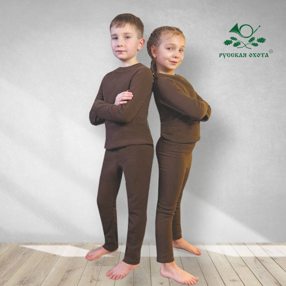 Комплект термобелья Русская охота "Polar fleece" детский (шоколад)