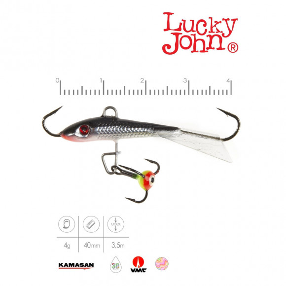 Балансир Lucky John Fin 3 (с тройником) 40мм 4гр
