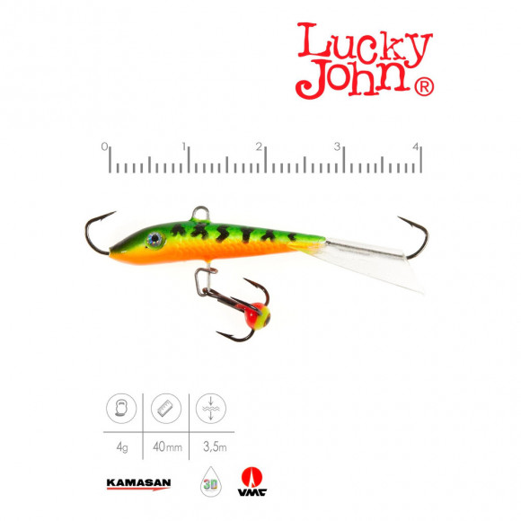 Балансир Lucky John Fin 3 (с тройником) 40мм 4гр