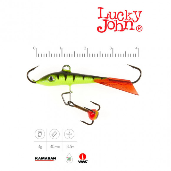 Балансир Lucky John Fin 3 (с тройником) 40мм 4гр