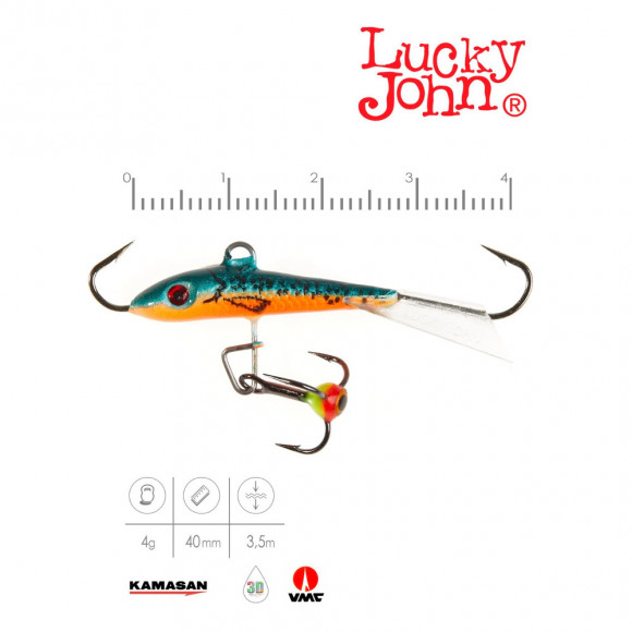 Балансир Lucky John Fin 3 (с тройником) 40мм 4гр