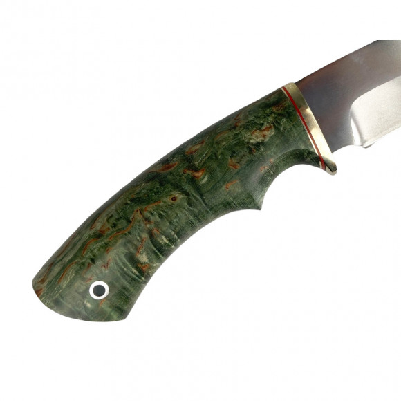 Нож ИП Семин Скиф сталь D2 рукоять литье мельхиор стабилизированная карельская береза Нож ИП Семин Скиф сталь D2 рукоять литье мельхиор стабилизированная карельская береза