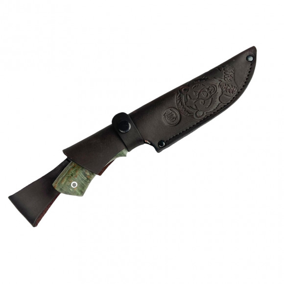 Нож ИП Семин Скиф сталь D2 рукоять литье мельхиор стабилизированная карельская береза Нож ИП Семин Скиф сталь D2 рукоять литье мельхиор стабилизированная карельская береза