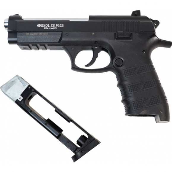 Пневматический пистолет Ekol ES P92 B Black (металл, blowback) к.4.5мм 3 Дж