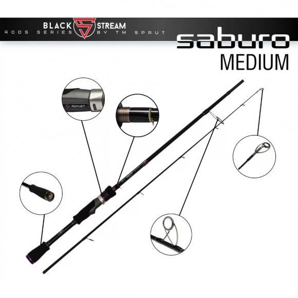Спиннинг Sprut Saburo 244M  2.44м 7-28г Спиннинг Sprut Saburo 244M  2.44м 7-28г
