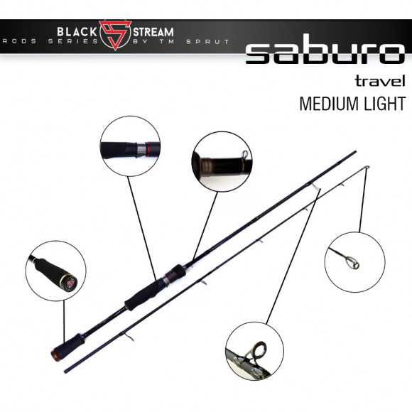 Спиннинг Sprut Saburo Travel 244ML  2.44м  4-21г