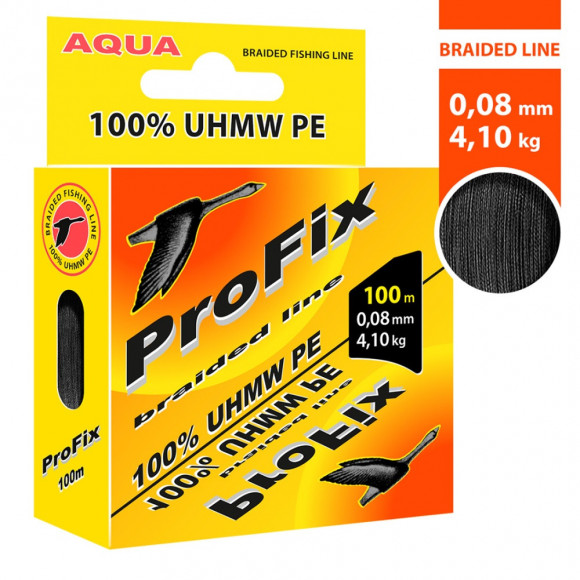 Шнур плетеный AQUA ProFix Black 100м черный