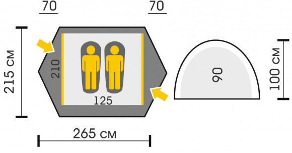 Палатка Talberg CAMO 2 (камуфляж)