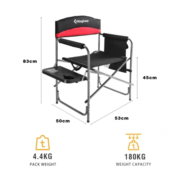 Кресло складное KingCamp Steel Director 1904 цвет Красный/Черный Кресло складное KingCamp Steel Director 1904 цвет Красный/Черный