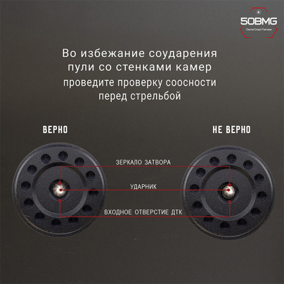 ДТК закрытого типа BRT для Вепрь-308, кал. 30 / 7.62 (220мм, резьба M14х1L, бурт, п/п 10мм, 50мм)
