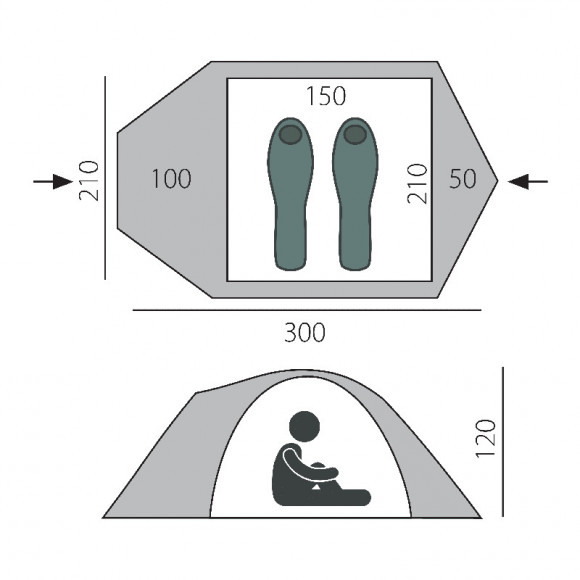 Палатка BTrace Challenge 2 (Т0140) зеленый Палатка BTrace Challenge 2 (Т0140) зеленый