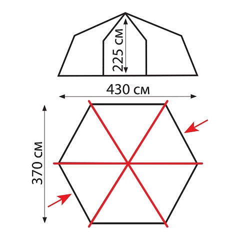 Комплект каркасов для палатки Mosquito LUX 19 мм (TRA-049)