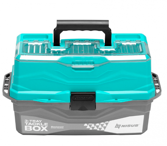Ящик для снастей Nisus Tackle Box трехполочный бирюзовый
