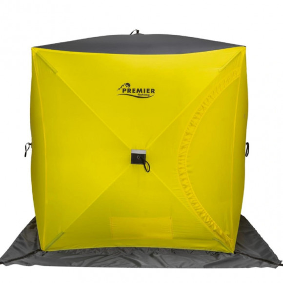 Палатка зимняя Premier Куб-1 желтый / серый (PR-WFSC-150YG)
