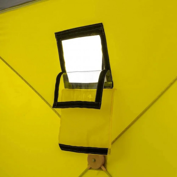 Палатка зимняя Premier утепл. Куб-2 желтый/серый (PR-WFSCI-180YG)