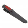 Нож Mora Pro C универсальный, углеродистая сталь, резиновая ручка с красной вставкой (12243)