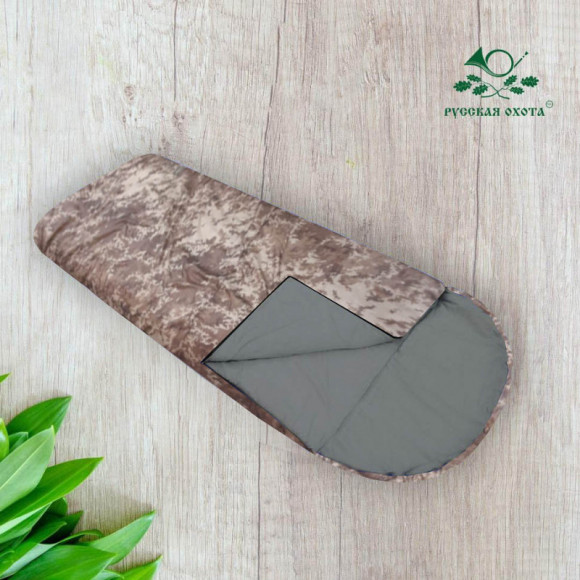 Спальный мешок Русская охота ПОБЕДА, камуфляж (225х85, -23С)