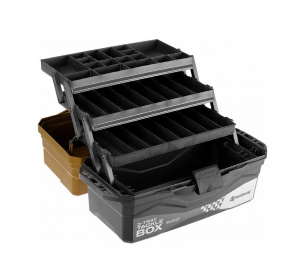 Ящик для снастей Nisus Tackle Box трехполочный цвет золотой Ящик для снастей Nisus Tackle Box трехполочный цвет золотой