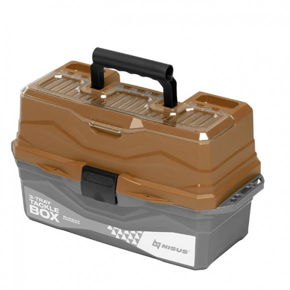 Ящик для снастей Nisus Tackle Box трехполочный цвет золотой