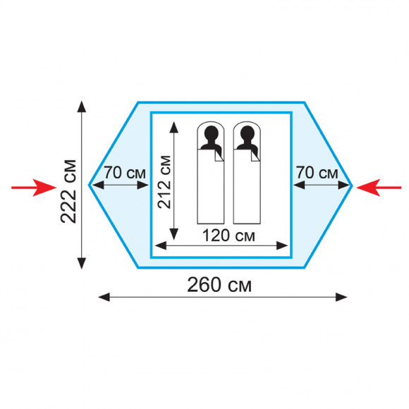Палатка TRAMP Colibri 2 TRT-34 Палатка TRAMP Colibri 2 TRT-34