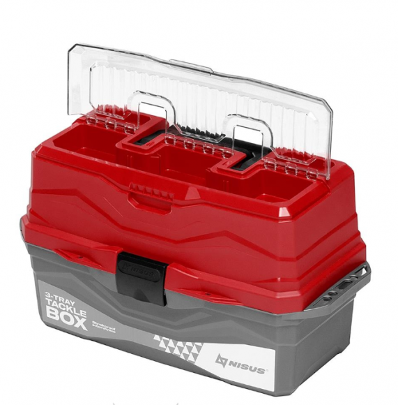 Ящик для снастей Nisus Tackle Box трехполочный цвет красный Ящик для снастей Nisus Tackle Box трехполочный цвет красный