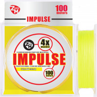 Шнур плетеный Zander Master Impuls 100м желтый