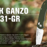 Нож складной Ganzo G7531-GR зеленый