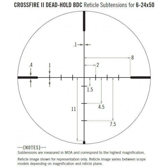 Прицел оптический Vortex Crossfire II 6-24x50 (Dead-Hold BDC) Прицел оптический Vortex Crossfire II 6-24x50 (Dead-Hold BDC)