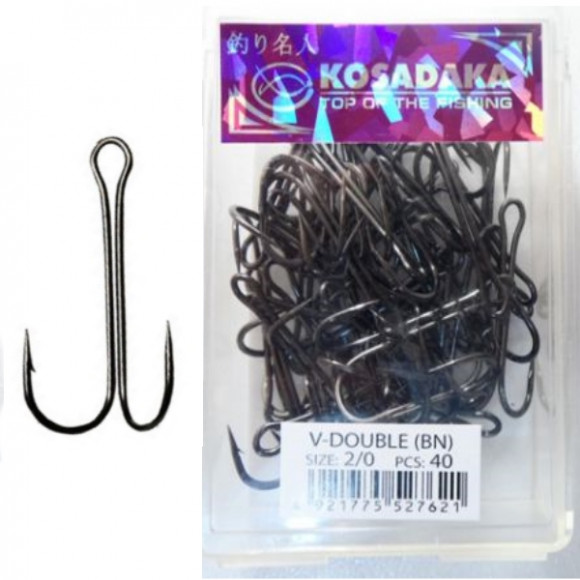 Крючок Kosadaka V-Double 2077BN, все размеры