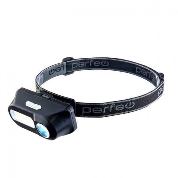 Фонарь Perfeo PF_С3687 Soul налобный светодиодный 1LED+COB 3ВТ, аккумулятор 1200мА/ч, 100м