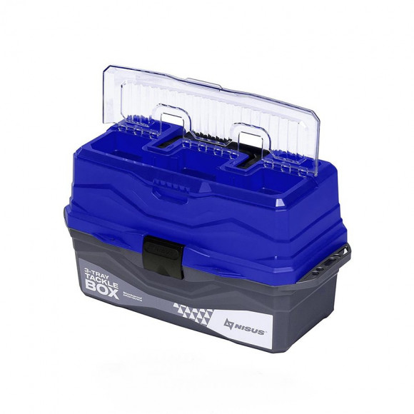 Ящик для снастей Nisus Tackle Box трехполочный цвет синий