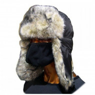 Шапка-ушанка Huntsman Евро Енот цвет черный Шапка-ушанка Huntsman Евро Енот цвет черный