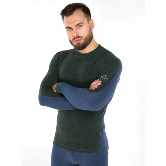 Комплект термобелья Русская охота Актив (тёмно-зеленый / серый)