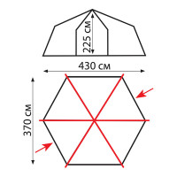 Комплект каркасов стальных для шатров Sol Mosquito (TRA-045)