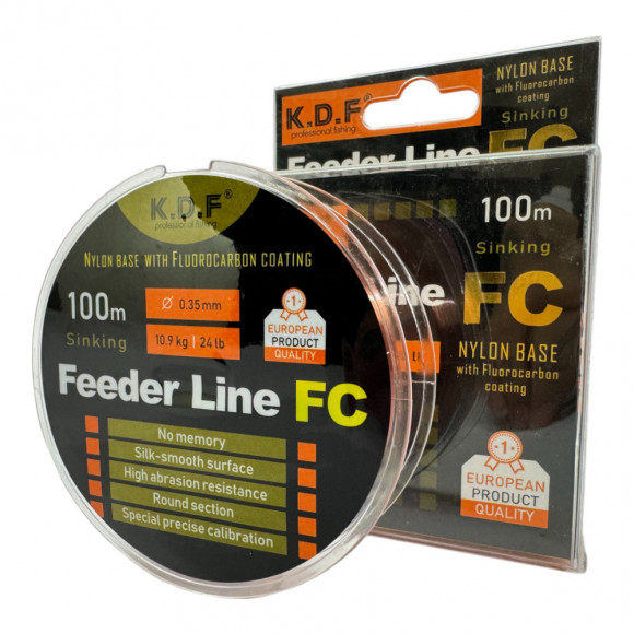 Леска флюорокарбоновая KDF Feeder Line 100м 