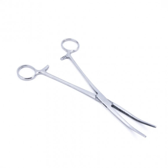 Зажим-корнцанг рыболовный изогнутый 220мм нерж. сталь Namazu N-FTS18 Зажим-корнцанг рыболовный изогнутый 220мм нерж. сталь Namazu N-FTS18