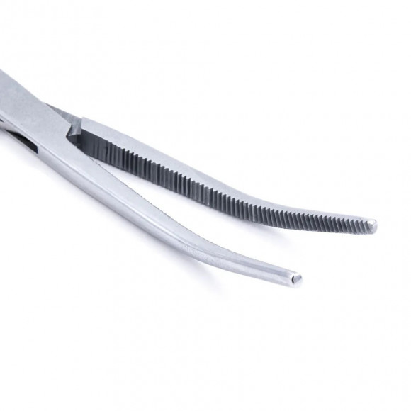 Зажим-корнцанг рыболовный изогнутый 220мм нерж. сталь Namazu N-FTS18 Зажим-корнцанг рыболовный изогнутый 220мм нерж. сталь Namazu N-FTS18