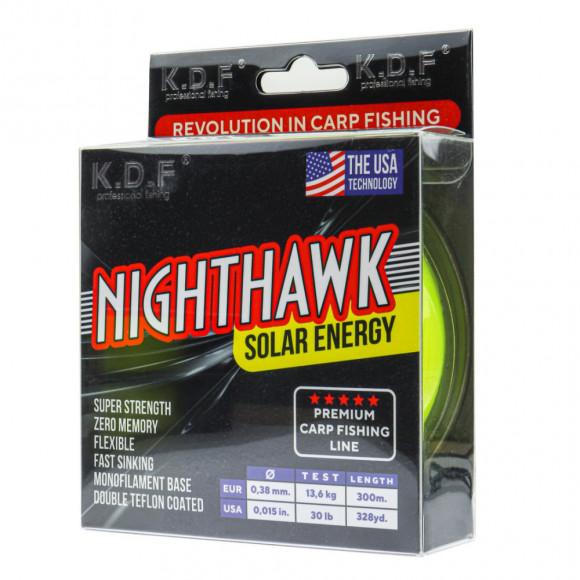 Леска монофильная KDF Nighthawk Solar Energy 300м желтый